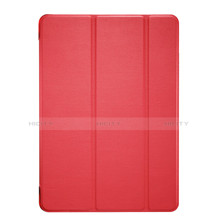 Funda de Cuero Cartera con Soporte L06 para Apple iPad Mini 4 Rojo