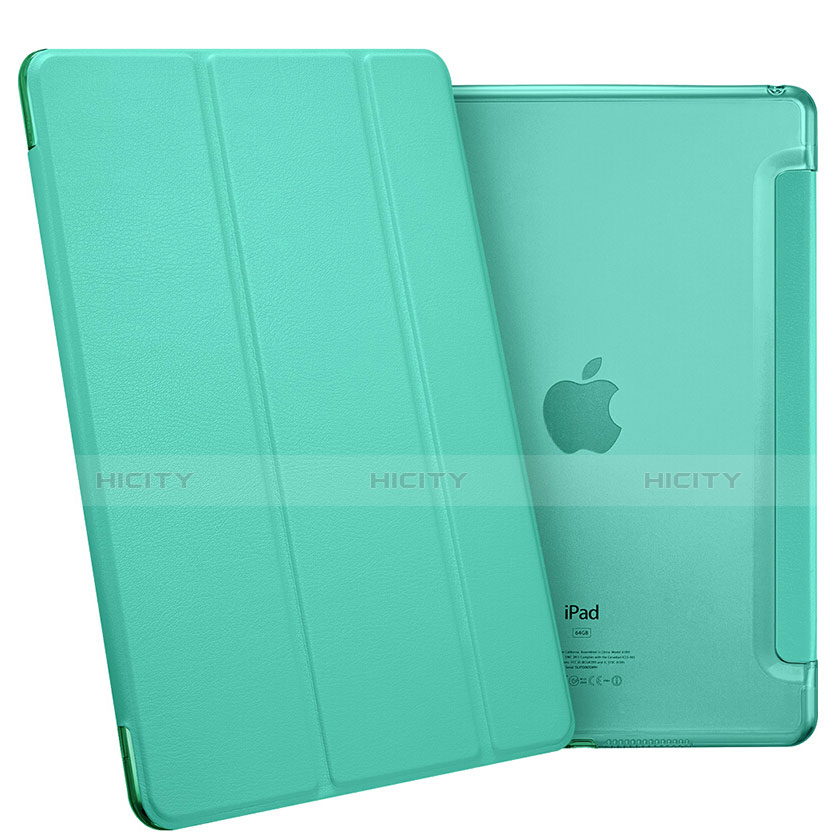 Funda de Cuero Cartera con Soporte L06 para Apple iPad Mini 4 Verde