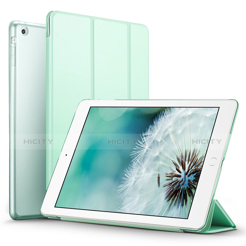 Funda de Cuero Cartera con Soporte L06 para Apple iPad Mini Verde