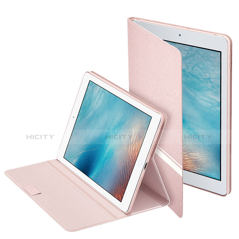 Funda de Cuero Cartera con Soporte L06 para Apple iPad Pro 10.5 Rosa