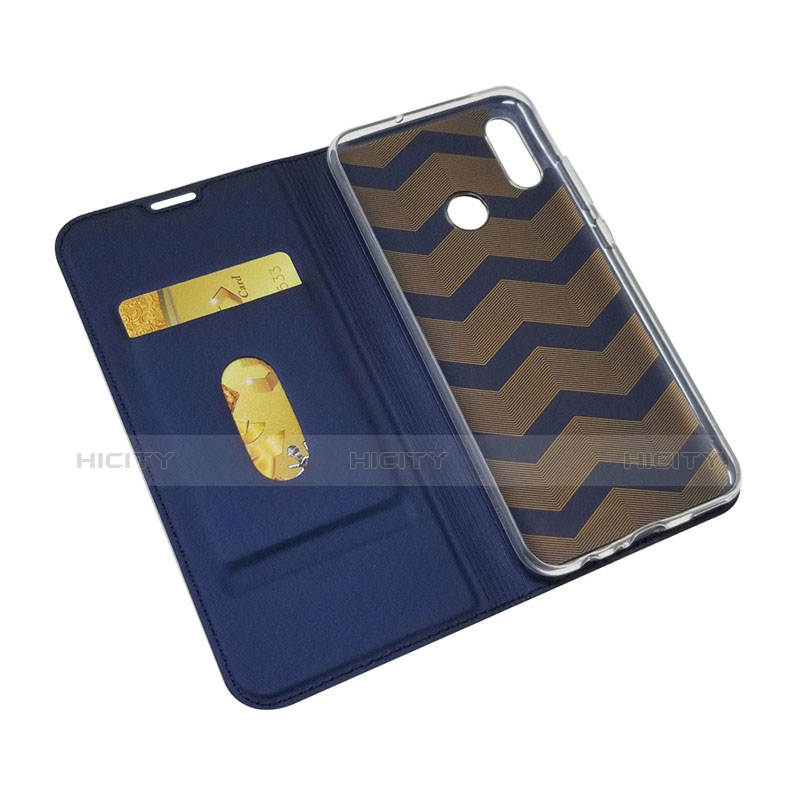 Funda de Cuero Cartera con Soporte L06 para Huawei Honor 10 Lite Azul