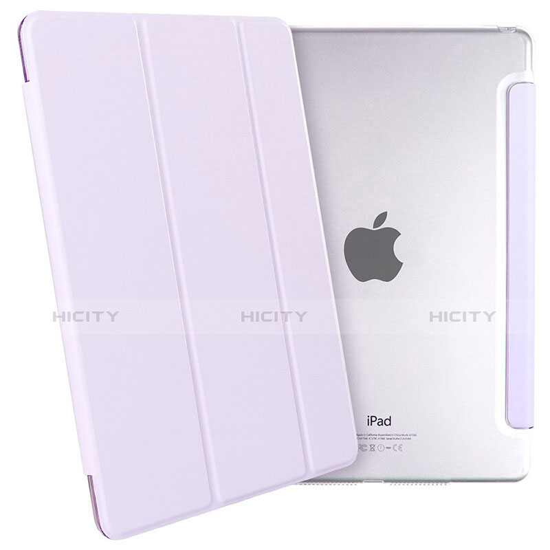 Funda de Cuero Cartera con Soporte L07 para Apple iPad Mini 2 Morado