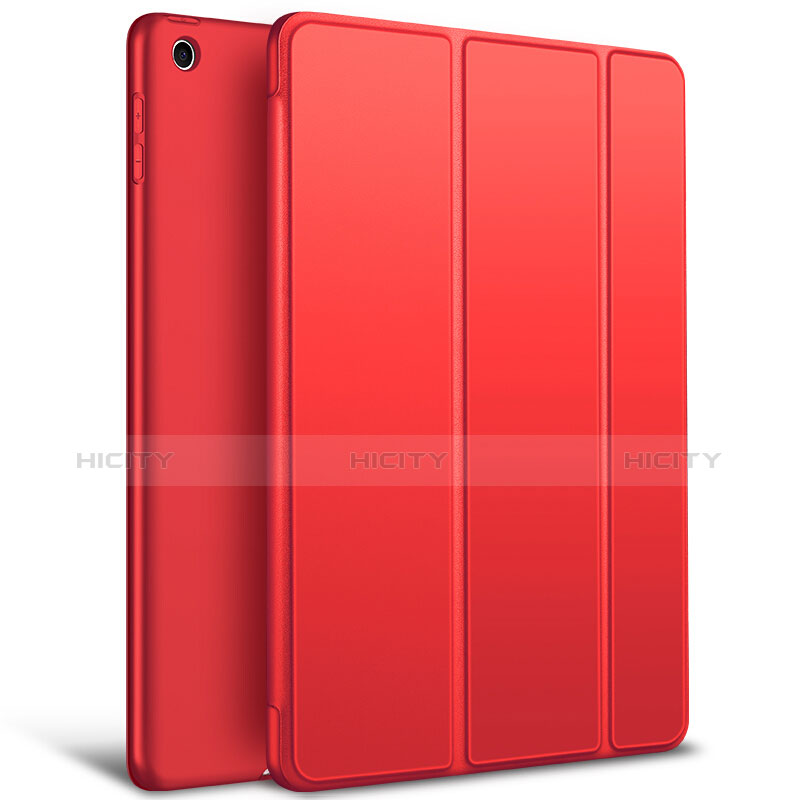 Funda de Cuero Cartera con Soporte L09 para Apple New iPad 9.7 (2017) Rojo