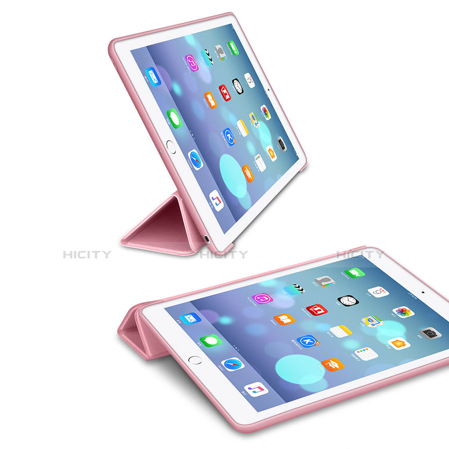 Funda de Cuero Cartera con Soporte L11 para Apple New iPad 9.7 (2017) Oro Rosa