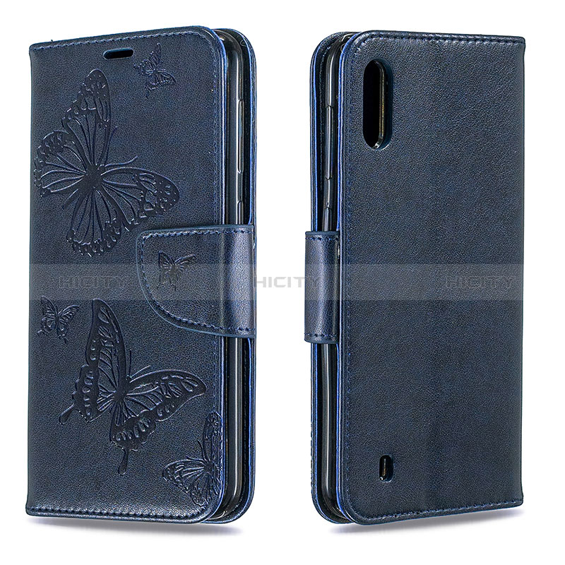 Funda de Cuero Cartera con Soporte Mariposa Carcasa B01F para Samsung Galaxy M10