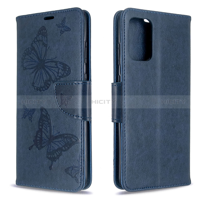 Funda de Cuero Cartera con Soporte Mariposa Carcasa B01F para Samsung Galaxy S20 5G Azul