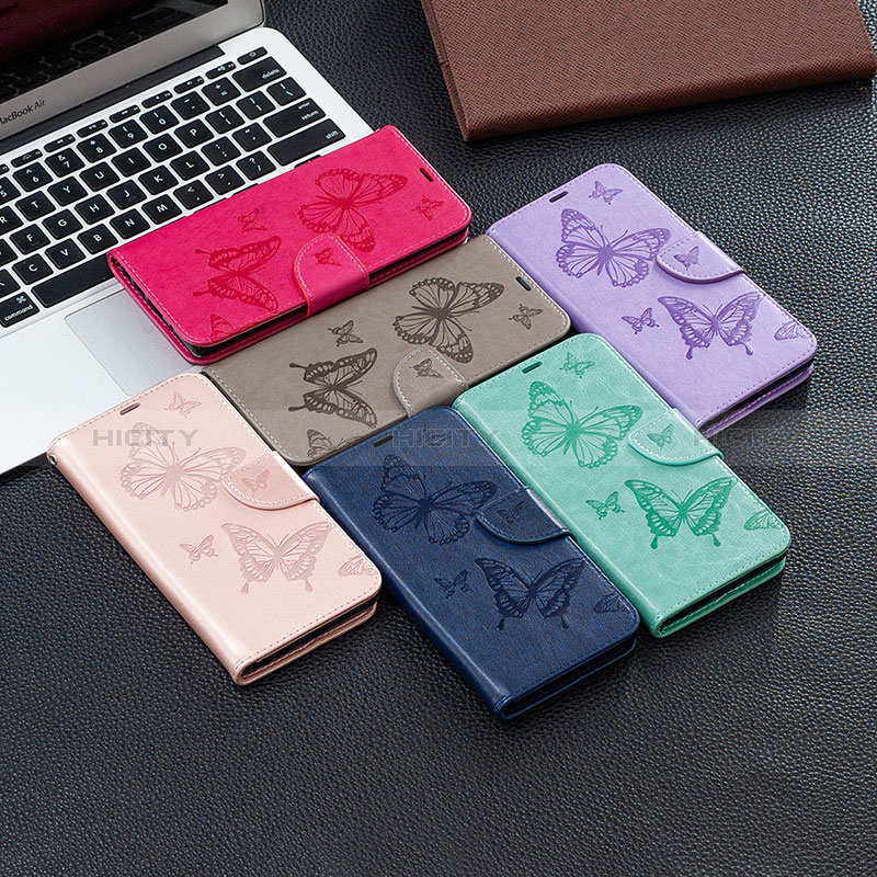 Funda de Cuero Cartera con Soporte Mariposa Carcasa B01F para Xiaomi Poco M3