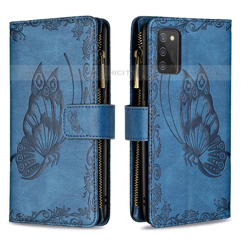 Funda de Cuero Cartera con Soporte Mariposa Carcasa B03F para Samsung Galaxy M02s