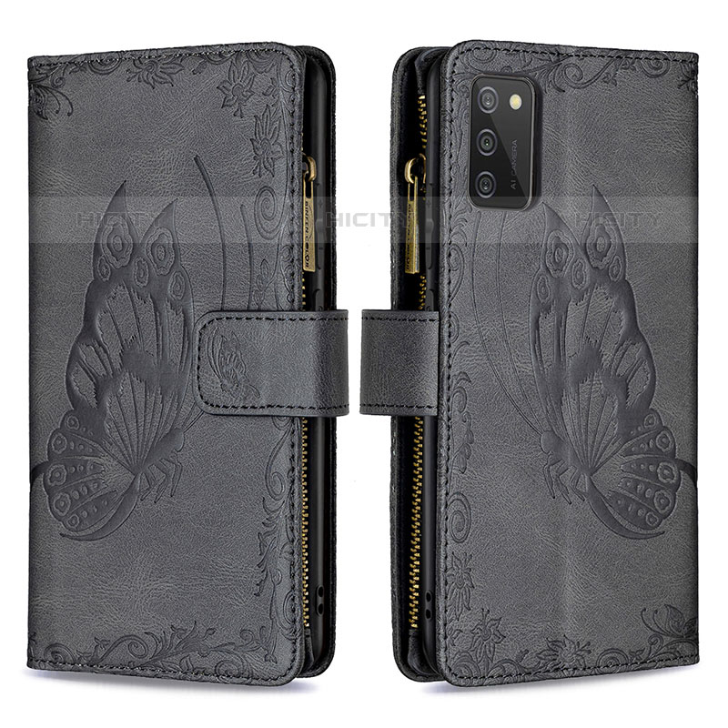 Funda de Cuero Cartera con Soporte Mariposa Carcasa B03F para Samsung Galaxy M02s