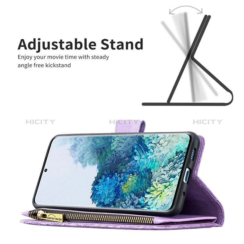 Funda de Cuero Cartera con Soporte Mariposa Carcasa B03F para Samsung Galaxy S20 Plus