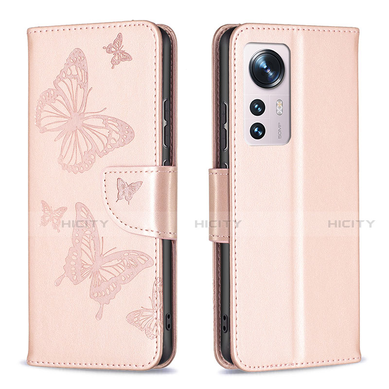 Funda de Cuero Cartera con Soporte Mariposa Carcasa B13F para Xiaomi Mi 12 5G