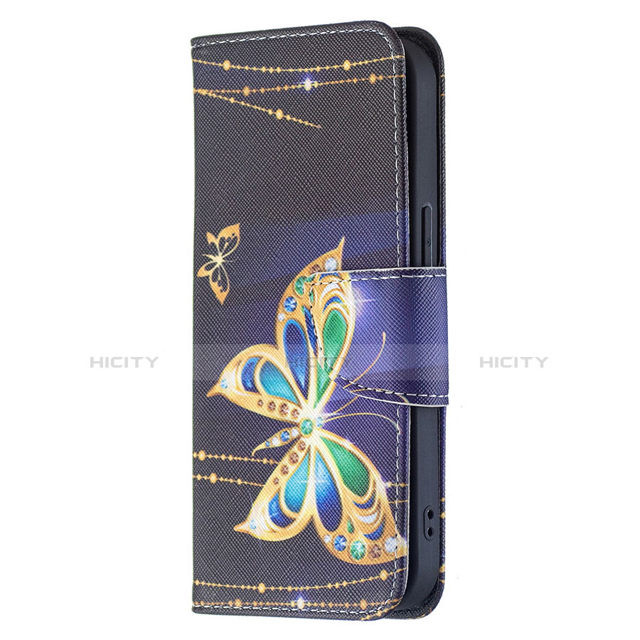 Funda de Cuero Cartera con Soporte Mariposa Carcasa L07 para Apple iPhone 13 Mini Multicolor