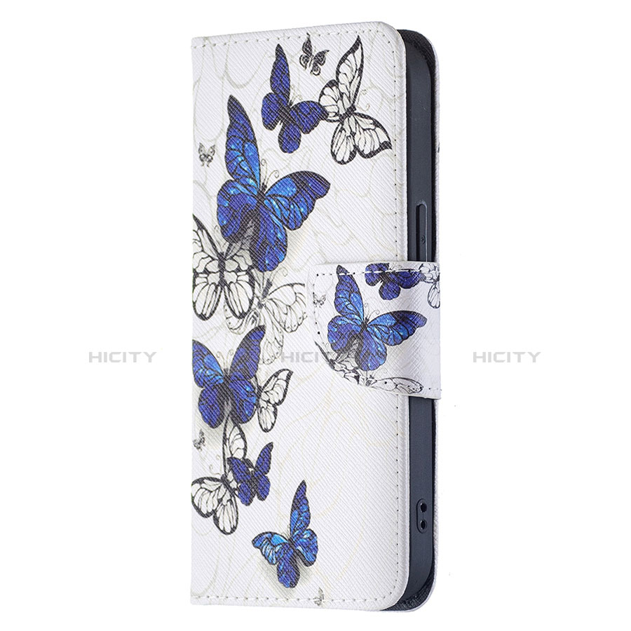 Funda de Cuero Cartera con Soporte Mariposa Carcasa L07 para Apple iPhone 13 Mini Rosa