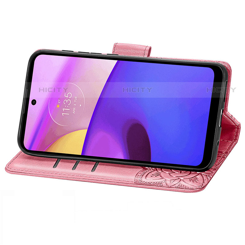 Funda de Cuero Cartera con Soporte Mariposa Carcasa para Motorola Moto E20