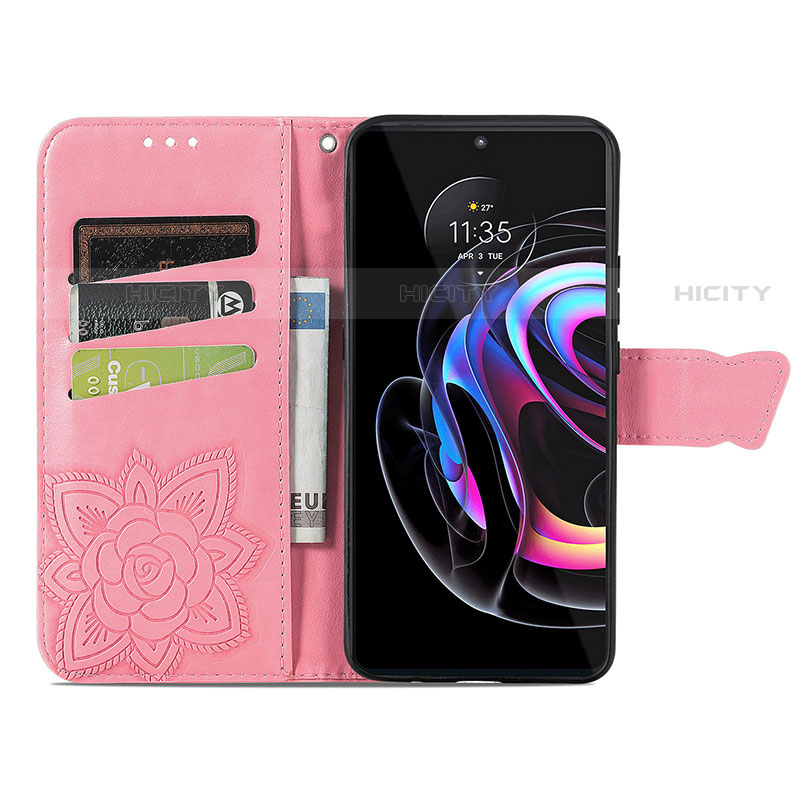 Funda de Cuero Cartera con Soporte Mariposa Carcasa para Motorola Moto Edge 20 Pro 5G