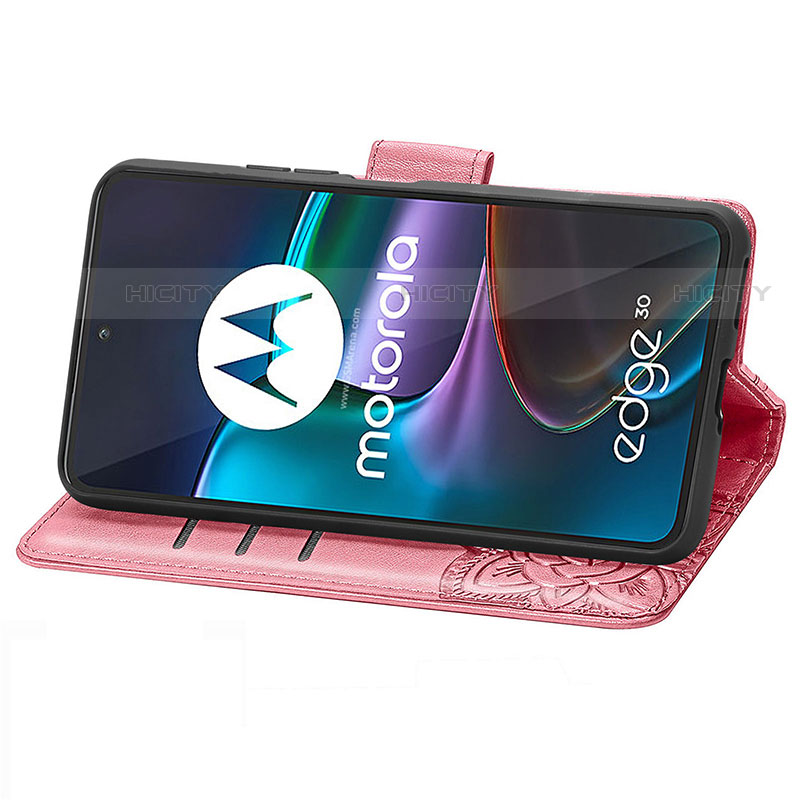 Funda de Cuero Cartera con Soporte Mariposa Carcasa para Motorola Moto Edge 30 5G