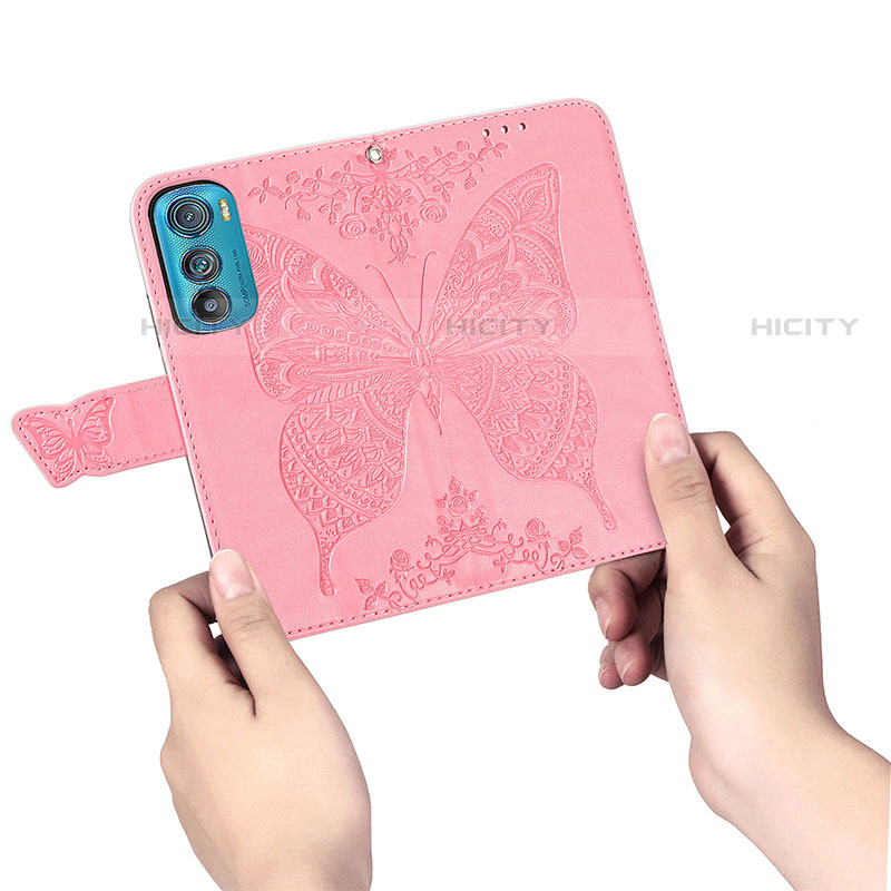 Funda de Cuero Cartera con Soporte Mariposa Carcasa para Motorola Moto Edge 30 5G