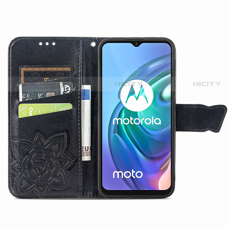 Funda de Cuero Cartera con Soporte Mariposa Carcasa para Motorola Moto G10