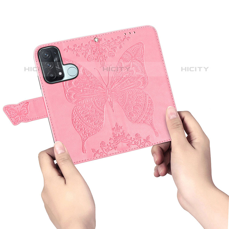 Funda de Cuero Cartera con Soporte Mariposa Carcasa para Oppo Reno5 A