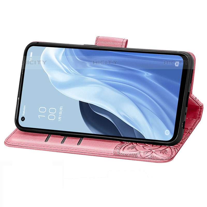 Funda de Cuero Cartera con Soporte Mariposa Carcasa para Oppo Reno7 A