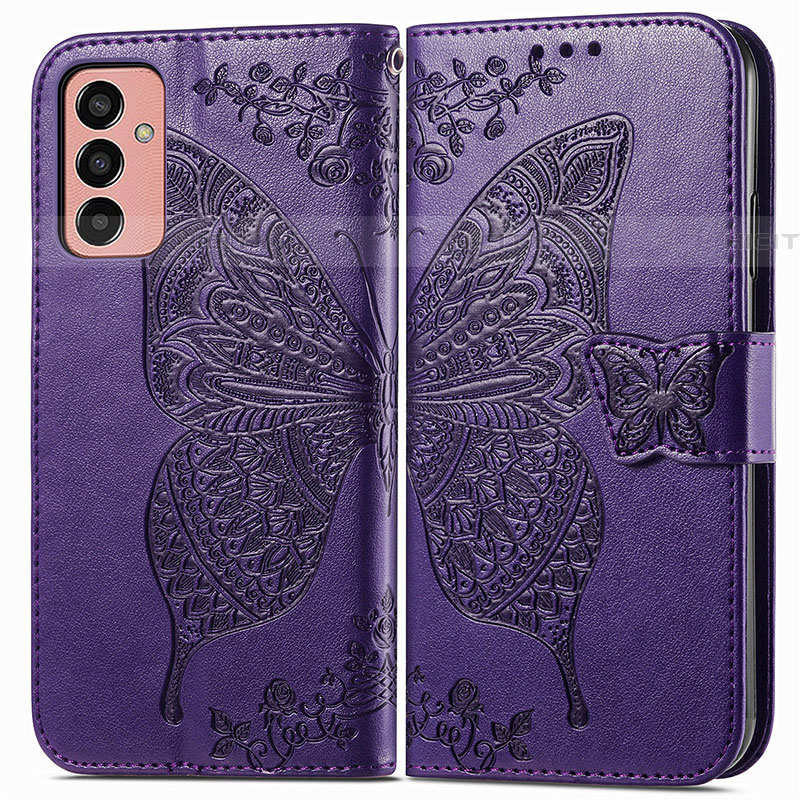 Funda de Cuero Cartera con Soporte Mariposa Carcasa para Samsung Galaxy M13 4G