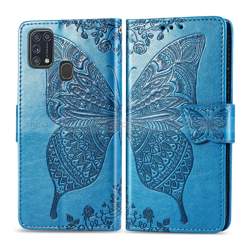 Funda de Cuero Cartera con Soporte Mariposa Carcasa para Samsung Galaxy M21s