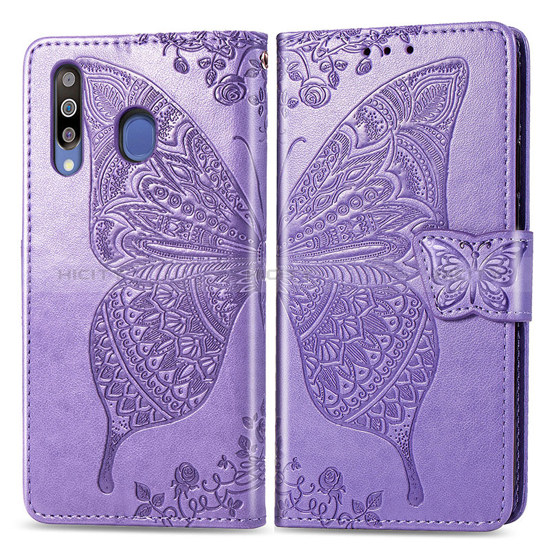 Funda de Cuero Cartera con Soporte Mariposa Carcasa para Samsung Galaxy M30