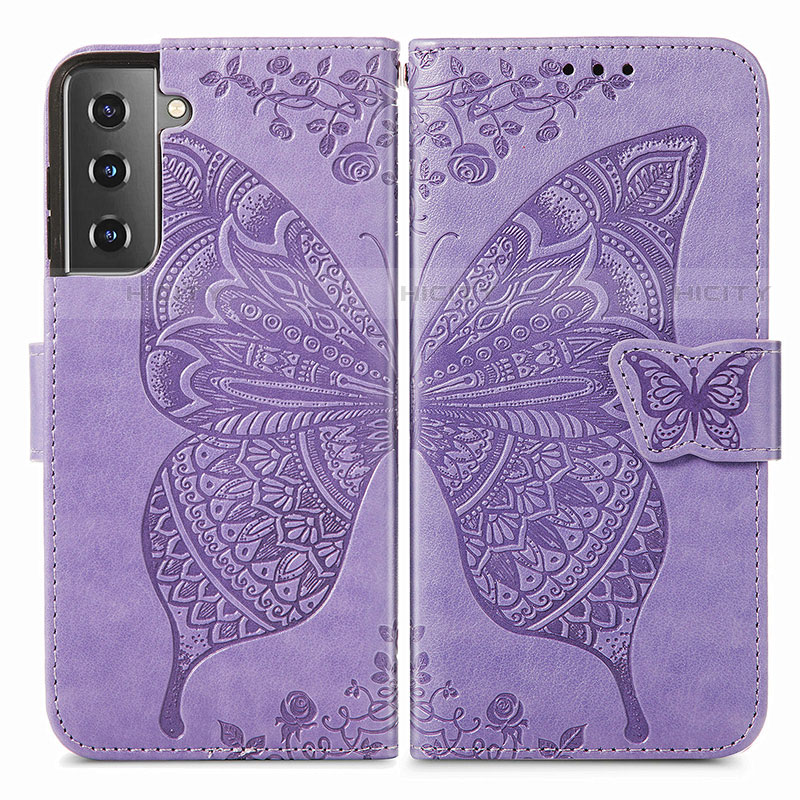 Funda de Cuero Cartera con Soporte Mariposa Carcasa para Samsung Galaxy S21 5G