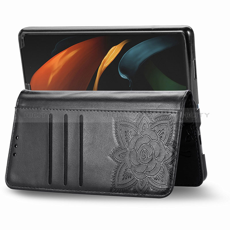 Funda de Cuero Cartera con Soporte Mariposa Carcasa para Samsung Galaxy Z Fold2 5G