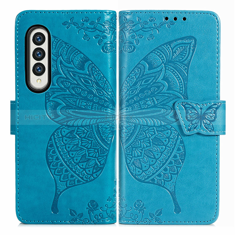 Funda de Cuero Cartera con Soporte Mariposa Carcasa para Samsung Galaxy Z Fold3 5G