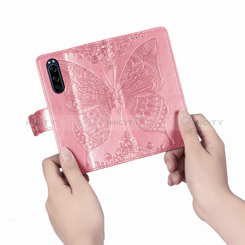 Funda de Cuero Cartera con Soporte Mariposa Carcasa para Sony Xperia 5