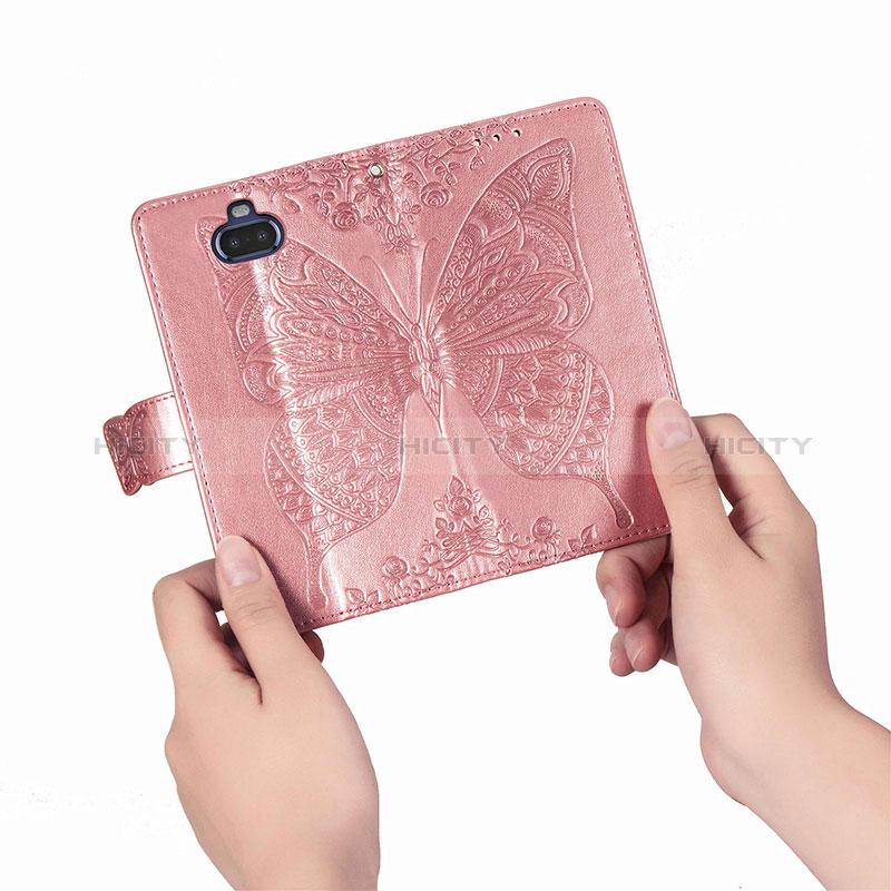 Funda de Cuero Cartera con Soporte Mariposa Carcasa para Sony Xperia 8 Lite