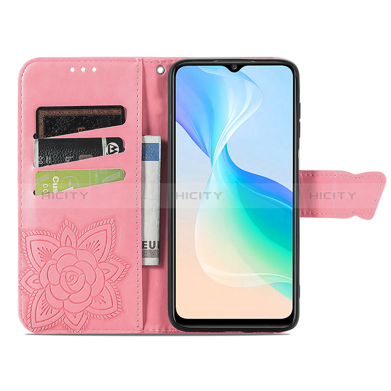 Funda de Cuero Cartera con Soporte Mariposa Carcasa para Vivo Y76 5G