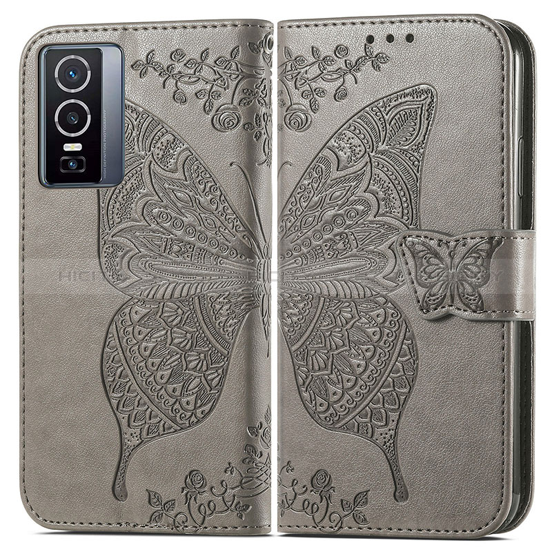 Funda de Cuero Cartera con Soporte Mariposa Carcasa para Vivo Y76 5G