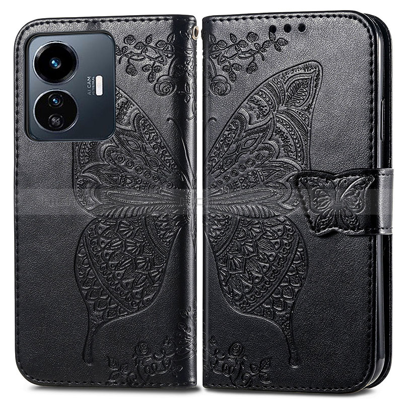 Funda de Cuero Cartera con Soporte Mariposa Carcasa para Vivo Y77e 5G