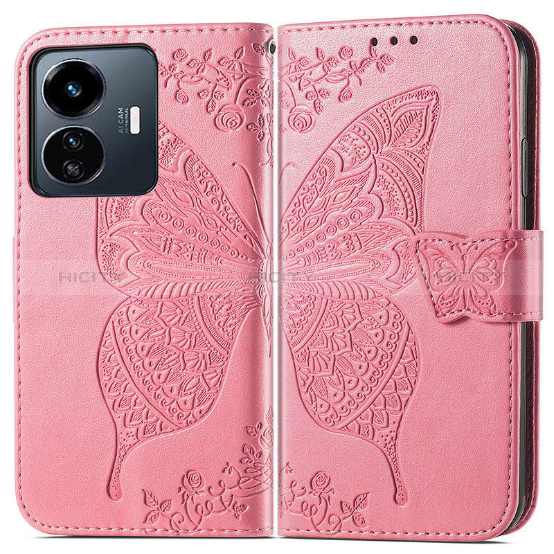 Funda de Cuero Cartera con Soporte Mariposa Carcasa para Vivo Y77e 5G