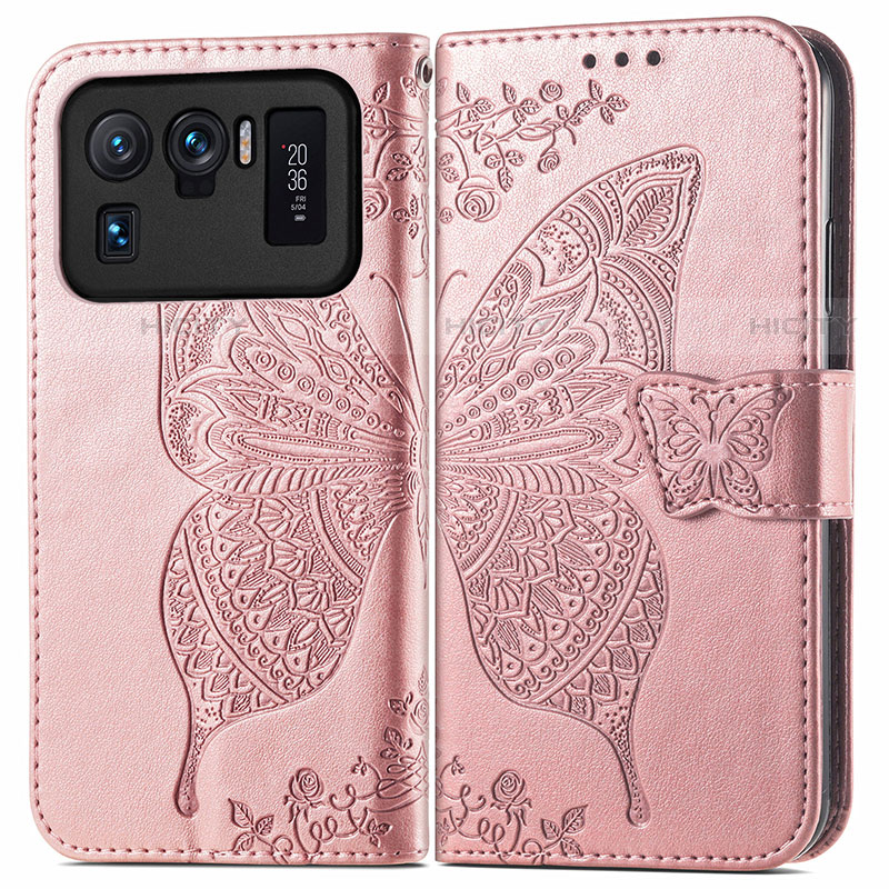 Funda de Cuero Cartera con Soporte Mariposa Carcasa para Xiaomi Mi 11 Ultra 5G
