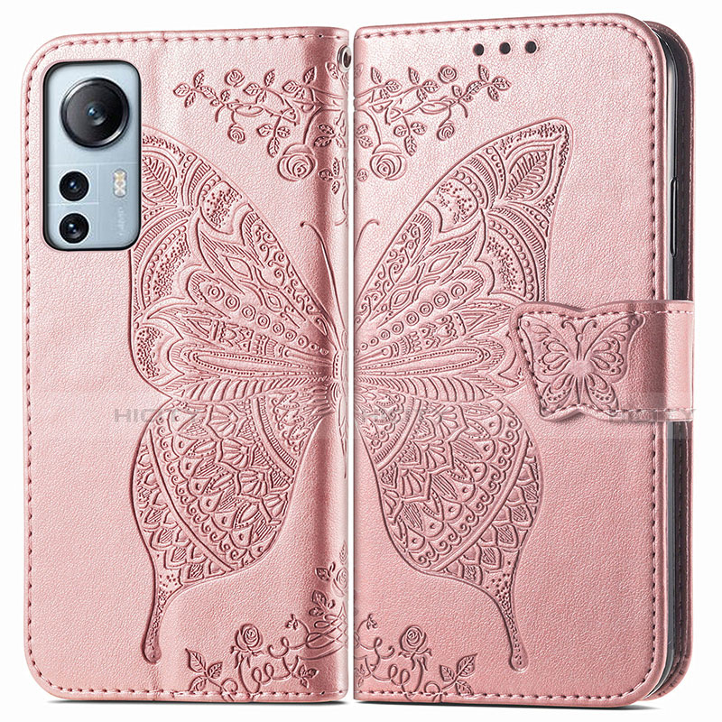 Funda de Cuero Cartera con Soporte Mariposa Carcasa para Xiaomi Mi 12 5G