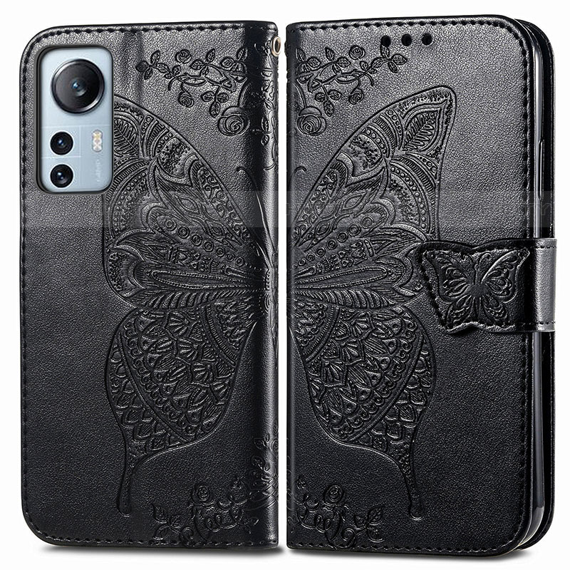 Funda de Cuero Cartera con Soporte Mariposa Carcasa para Xiaomi Mi 12 Lite 5G