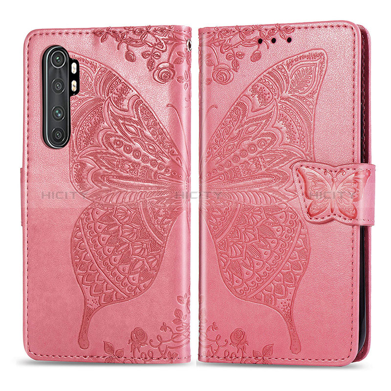 Funda de Cuero Cartera con Soporte Mariposa Carcasa para Xiaomi Mi Note 10 Lite