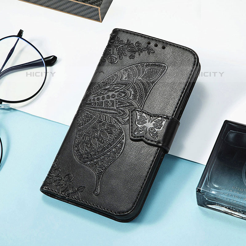 Funda de Cuero Cartera con Soporte Mariposa Carcasa S01D para Samsung Galaxy M13 5G Negro