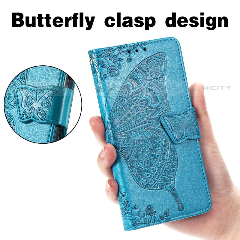 Funda de Cuero Cartera con Soporte Mariposa Carcasa S01D para Samsung Galaxy S21 Ultra 5G