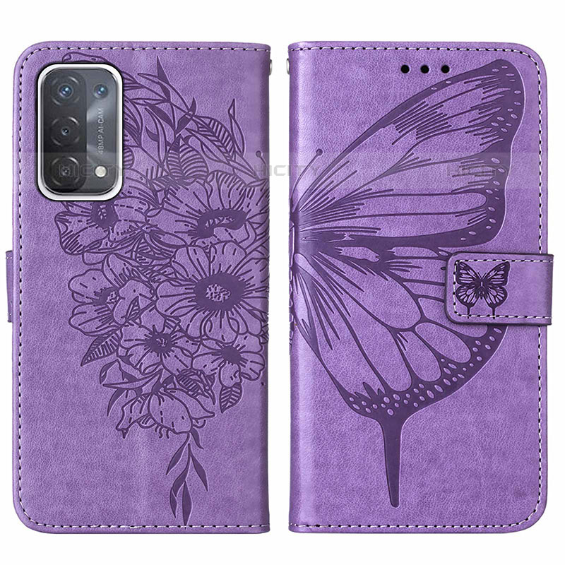 Funda de Cuero Cartera con Soporte Mariposa Carcasa Y01B para OnePlus Nord N200 5G