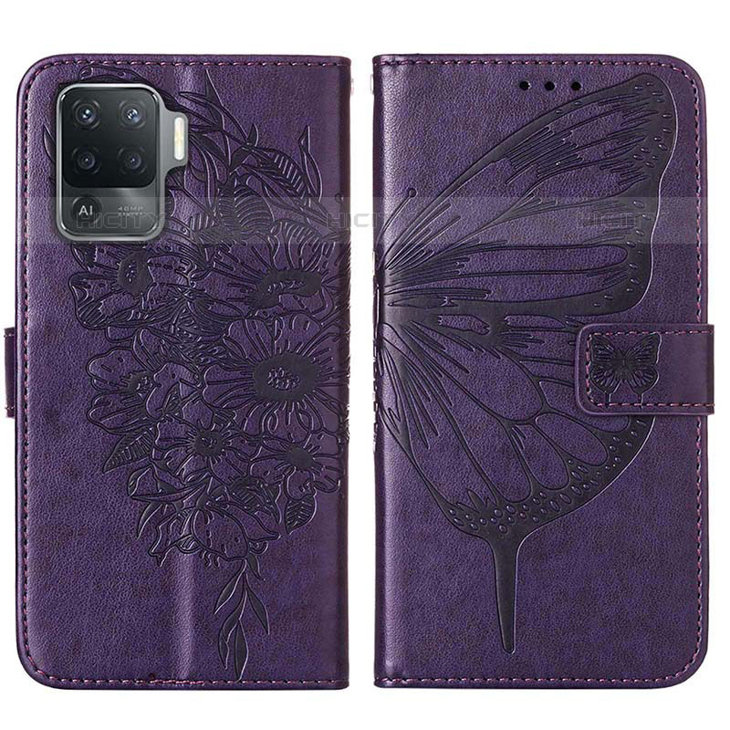 Funda de Cuero Cartera con Soporte Mariposa Carcasa Y01B para Oppo A94 4G