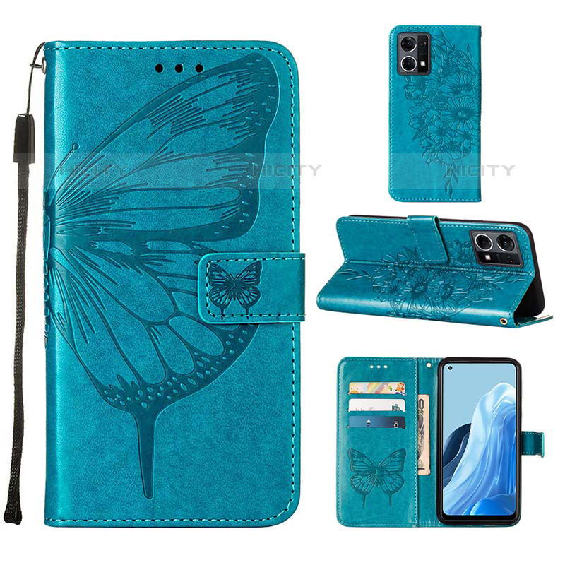 Funda de Cuero Cartera con Soporte Mariposa Carcasa Y01B para Oppo F21s Pro 4G