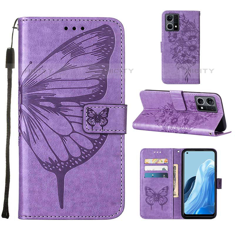 Funda de Cuero Cartera con Soporte Mariposa Carcasa Y01B para Oppo F21s Pro 4G