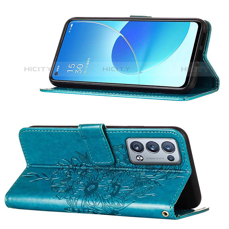 Funda de Cuero Cartera con Soporte Mariposa Carcasa Y01B para Oppo Reno6 Pro 5G