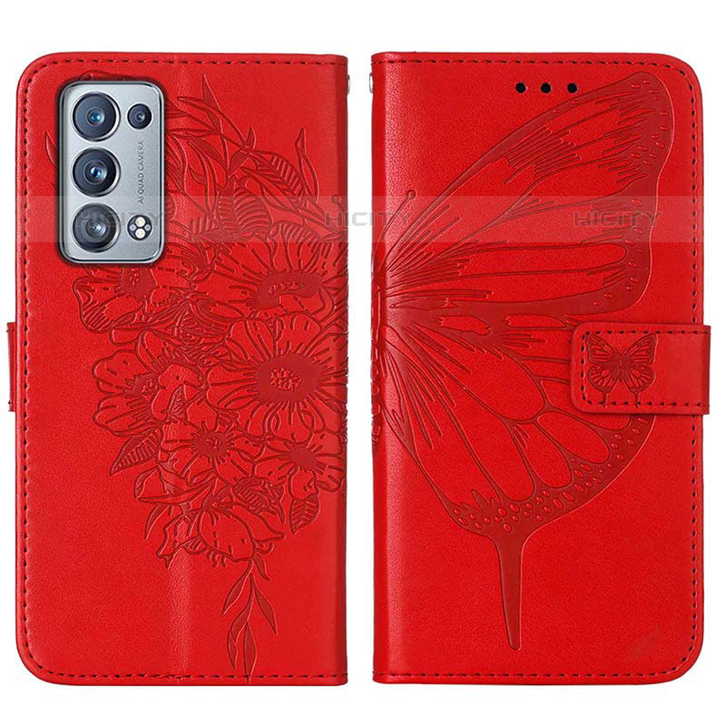 Funda de Cuero Cartera con Soporte Mariposa Carcasa Y01B para Oppo Reno6 Pro 5G