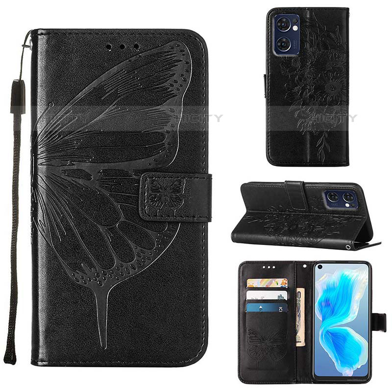 Funda de Cuero Cartera con Soporte Mariposa Carcasa Y01B para Oppo Reno7 5G