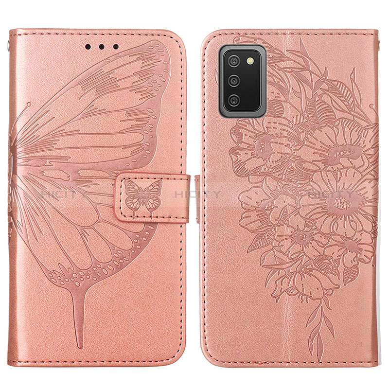 Funda de Cuero Cartera con Soporte Mariposa Carcasa Y01B para Samsung Galaxy A02s